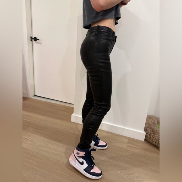 J Brand L8001 Mid-Rise Legging in Stretch Leather size 26 - Picture 4 of 8